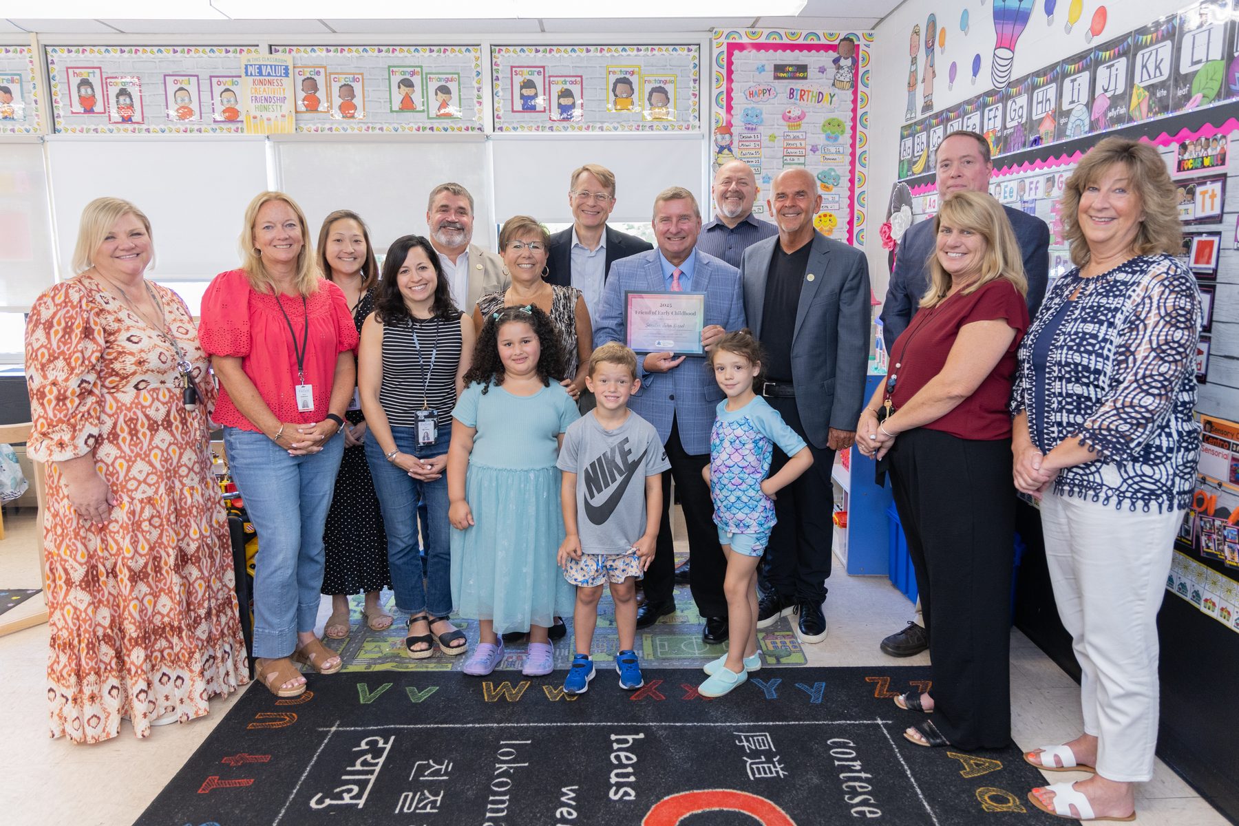 Senator Kissel with families and local leaders at a community event